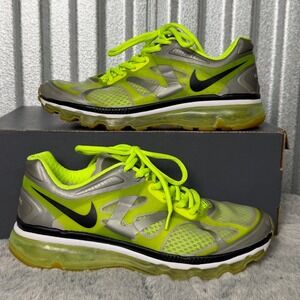Nike Air Max 2012 Women's Running Shoes Volt Silver Black Size 8 487982 003